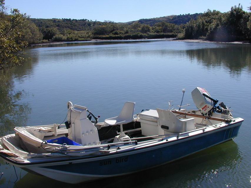 Boat used by the estuarine research group for sampling